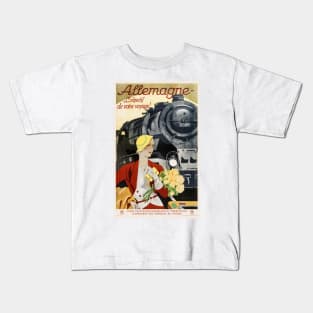 Allemagne Germany Railroad Vintage Poster 1928 Kids T-Shirt